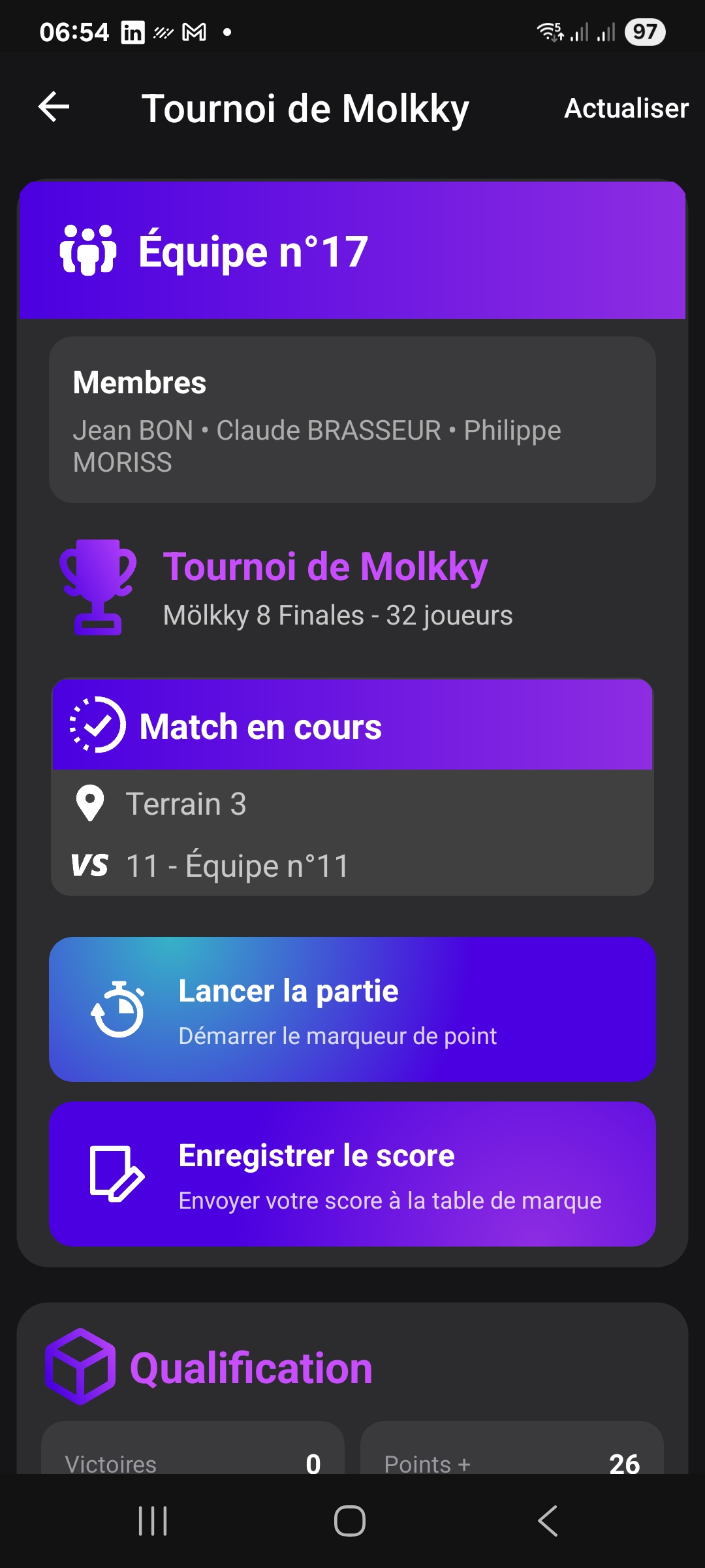 Tableau de bord